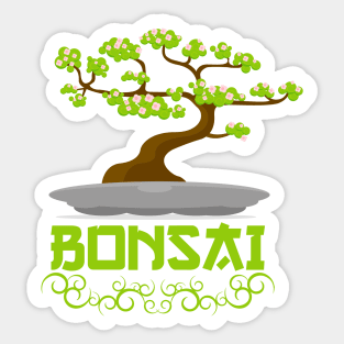bonsai tree artificial Japanese kanji Sticker